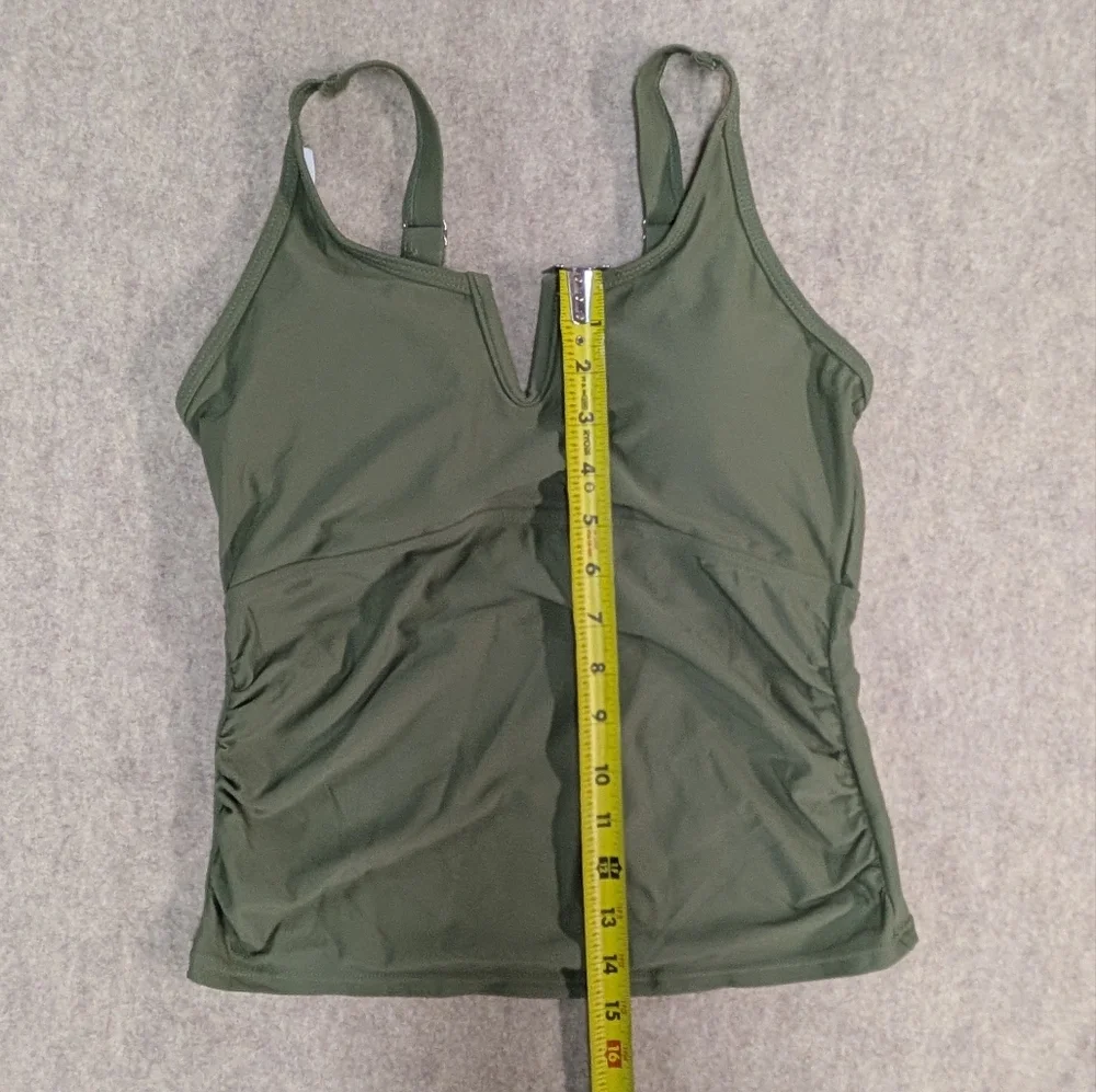 NEW Tween & Teens Tankini Swim Olive Green & Palm Tree Shorts Girl's 14-16 Set